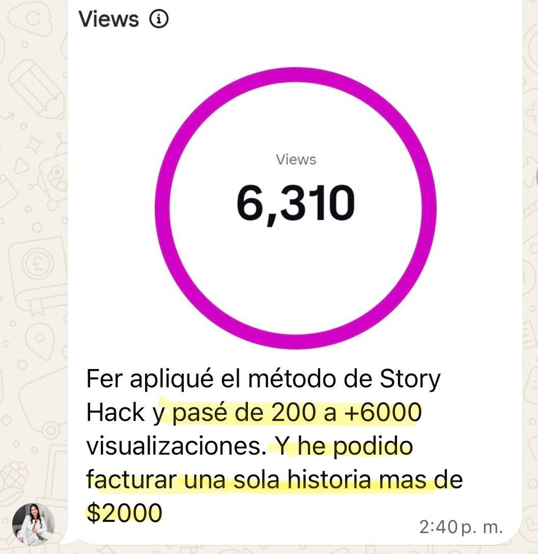 Mensaje de una estudiante: pasó de 200 a más de 6.000 visualizaciones y facturó más de $2.000 con una sola historia